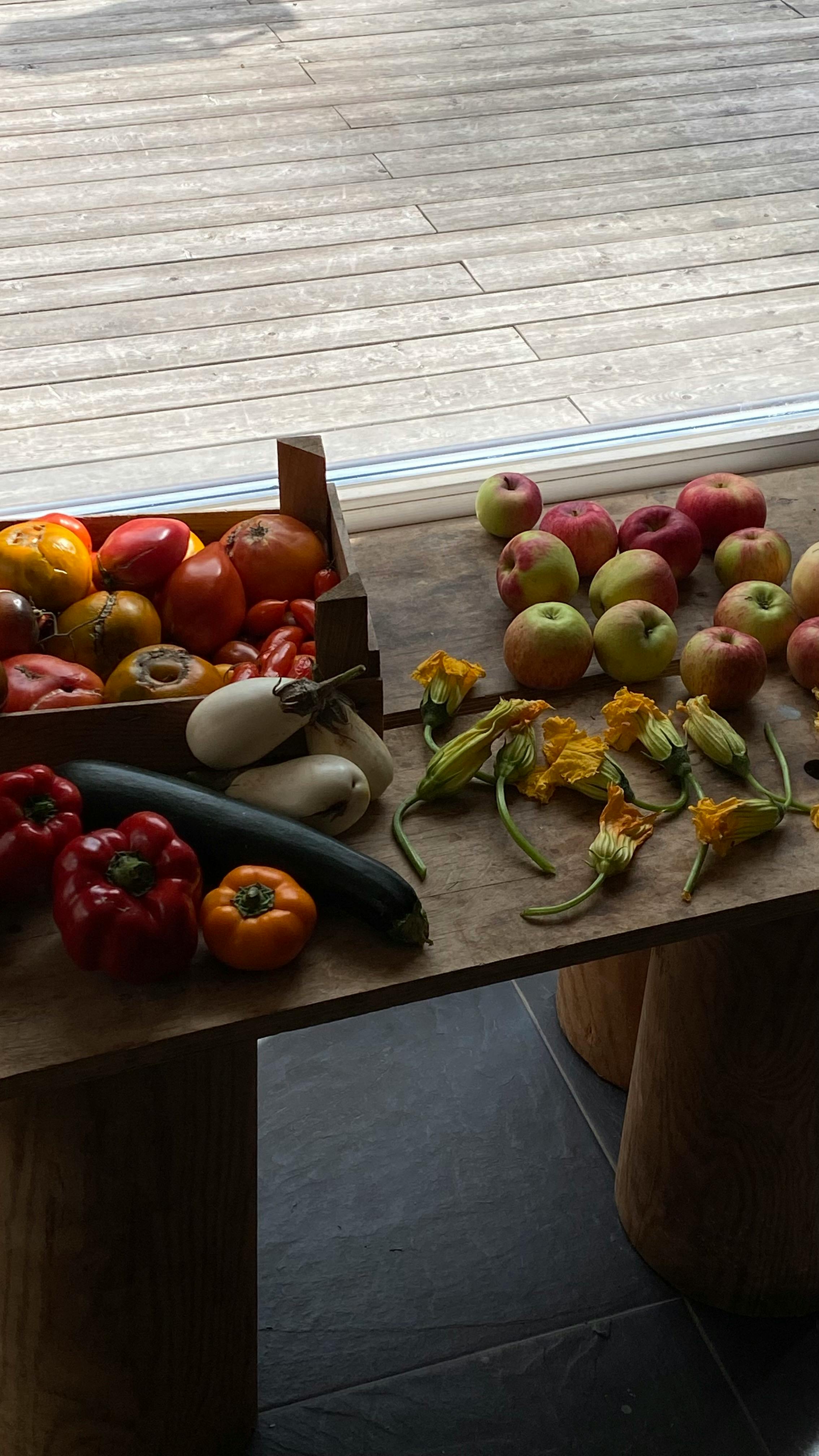 Zucchini on a cutting board